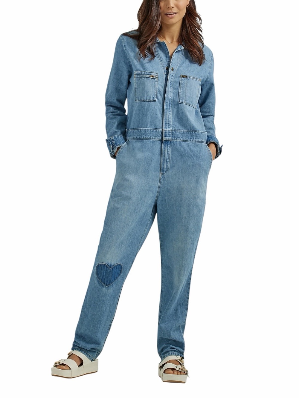 FP X Lee Current One Hd Jean Utility Jumpsuit Coverall Heart NWT X Small $158